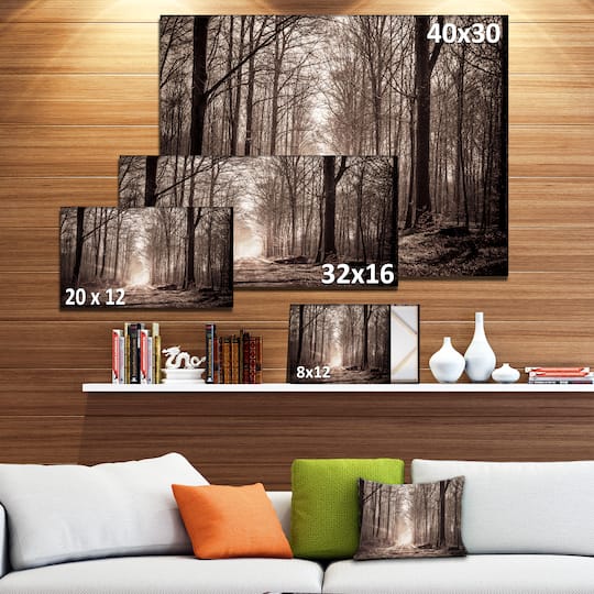 Designart - Forest Trail in Sepia